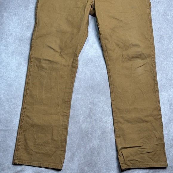 Dickies Pants Mens 36x34 (Fits 37x33) Khaki Tan Carpenter Canvas Work Utility - Picture 4 of 11